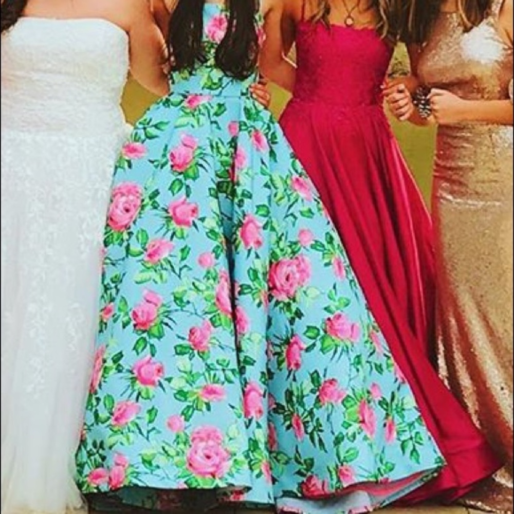 Sherri hill floral prom dress